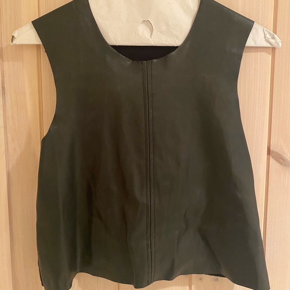 Zara Black Leather Top